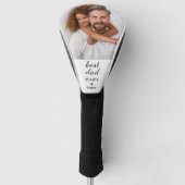 Custom Photo l Best Dad Ever Cute Red Heart Golfheadcover (Voorkant)