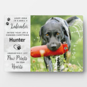 Custom Photo Labrador Retriever Memorial Fotoplaat (voorkant)