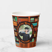 Custom Photo Library-Themed  Papieren Bekers (Voorkant)