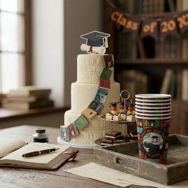 Custom Photo Library-Themed  Papieren Bekers