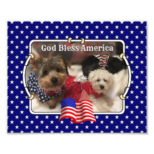Custom Photo Lijst USA American Flag Patriotic Fun Foto Afdruk (Voorkant)