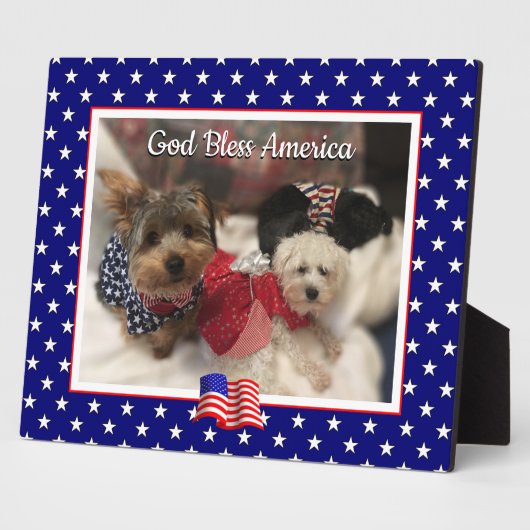 Custom Photo Lijst USA American Flag Patriotic Fun Fotoplaat (Zijkant)