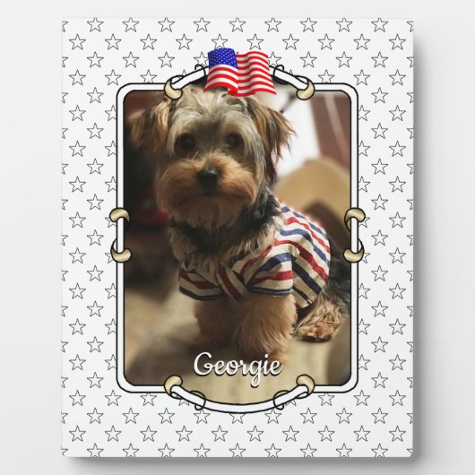 Custom Photo Lijst USA American Flag Patriotic Fun Fotoplaat (Voorkant)