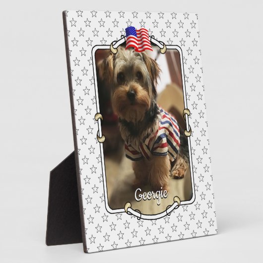 Custom Photo Lijst USA American Flag Patriotic Fun Fotoplaat (Zijkant)