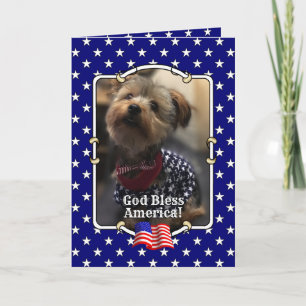 Custom Photo Lijst USA American Flag Patriotic Fun Kaart