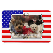 Custom Photo Lijst USA American Flag Patriotic Fun Magneet (Horizontaal)