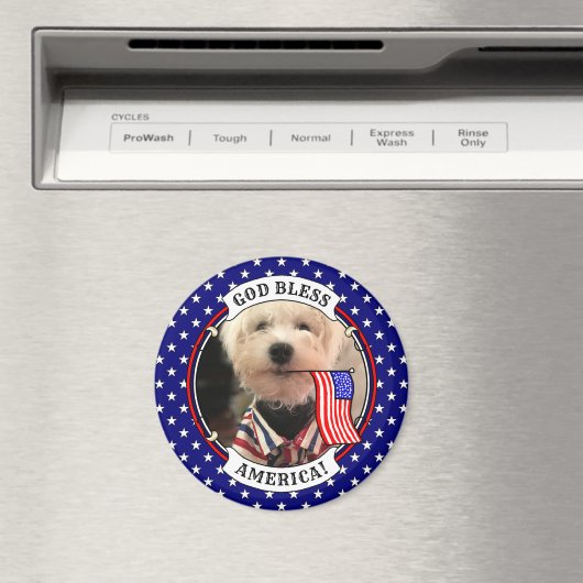 Custom Photo Lijst USA American Flag Patriotic Fun Magneet (Insitu (Vaatwasser))