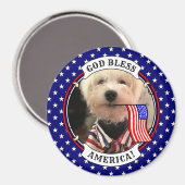 Custom Photo Lijst USA American Flag Patriotic Fun Magneet (Voorkant / Achterkant)