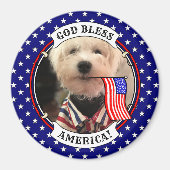 Custom Photo Lijst USA American Flag Patriotic Fun Magneet (Voorkant)