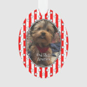 Custom Photo Lijst USA American Flag Patriotic Fun Ornament (voorkant)