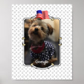 Custom Photo Lijst USA American Flag Patriotic Fun Poster (Voorkant)