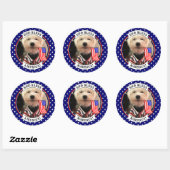 Custom Photo Lijst USA American Flag Patriotic Fun Ronde Sticker (Vel)