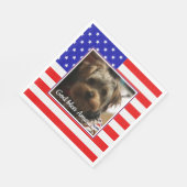 Custom Photo Lijst USA American Flag Patriotic Fun Servet (Hoek)