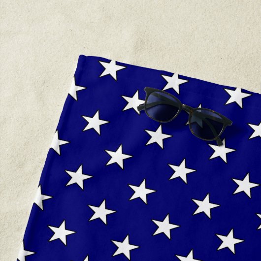 Custom Photo Lijst USA American Flag Patriotic Fun Strandlaken (In situ)