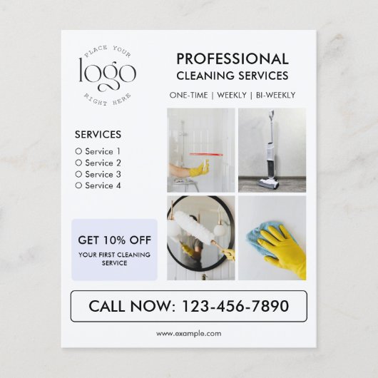 Custom Photo Logo Modern Business Marketing Flyer (Voorkant)