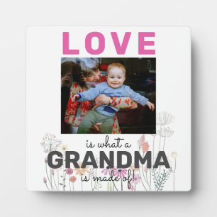 Custom Photo Love Grandma 5.25 x 5.25 Fotoplaat