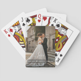 Custom Photo Love script Wedding favorieten Poker  Pokerkaarten