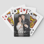 Custom Photo Love script Wedding gunsten Pokerkaarten (Achterkant)