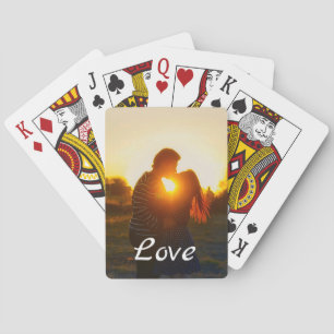 Custom Photo Love Vriendin Boyfriend Script Pokerkaarten