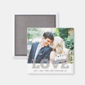Custom Photo Love Wedding Favor Magneet (Voorkant / Achterkant)