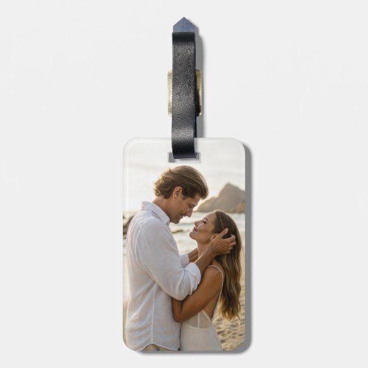 Custom Photo Luggage Tag Bagagelabel (Achterkant verticaal)