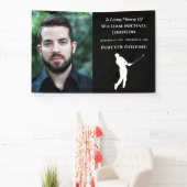 Custom Photo Memorial Funeral Forever Golfing Spandoek (Insitu)