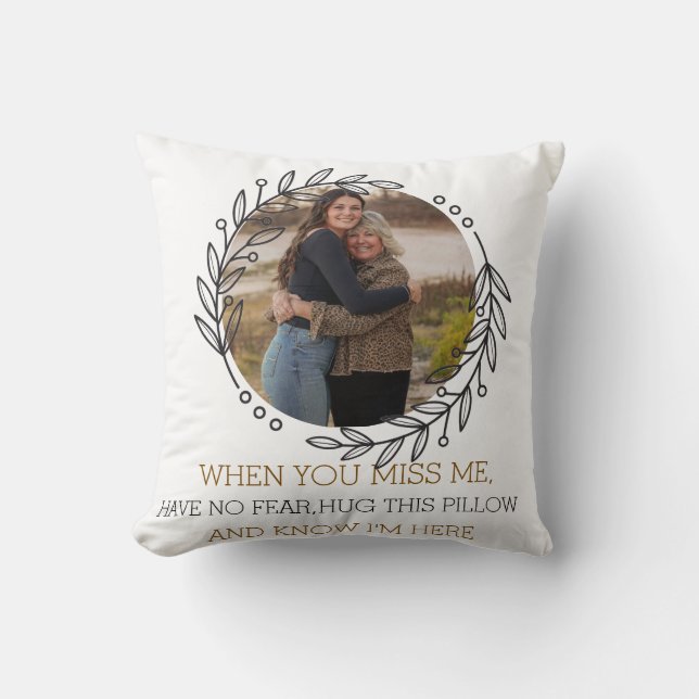 Custom Photo Memorial Pillow In Loving Memory Kussen (Voorkant)