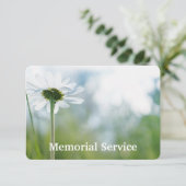 Custom Photo Memorial Service Noite White Daisy Kaart (Staand voorkant)