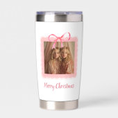 Custom Photo Merry Christmas Insulated Tumbler Geïsoleerde Drinkbeker (Voorkant)