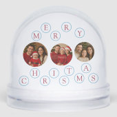 Custom Photo Merry Christmas Sneeuwbol (Voorkant)