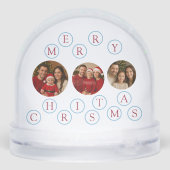Custom Photo Merry Christmas Sneeuwbol (Achterkant)