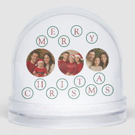 Custom Photo Merry Christmas Sneeuwbol