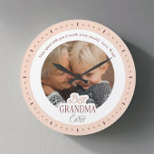 Custom Photo Message Best Grandma Ever Large Clock Grote Klok