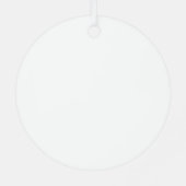 Custom Photo Metal Circle Christmas Ornament (Achterkant)