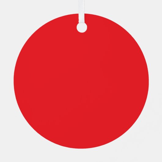 Custom Photo Metal Circle Christmas Ornament (Achterkant)