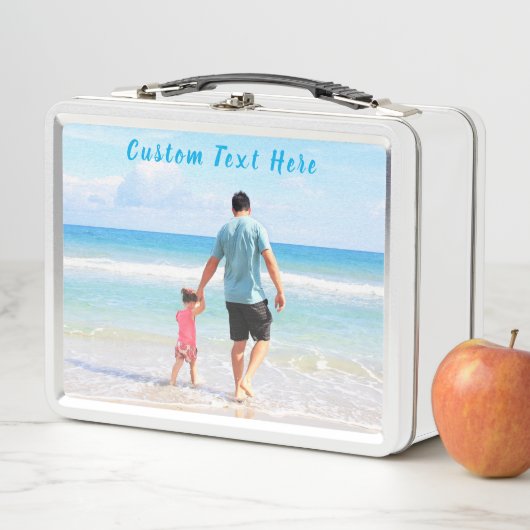 Custom Photo Metal Lunch Box Uw foto's en tekst (In situ)