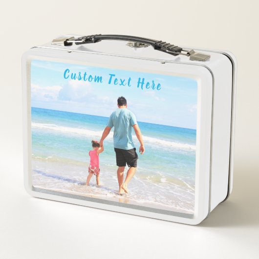 Custom Photo Metal Lunch Box Uw foto's en tekst (Achterkant)
