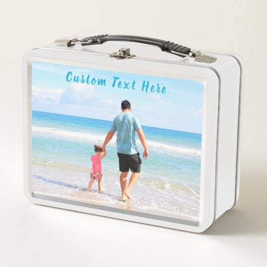 Custom Photo Metal Lunch Box Uw foto's en tekst (Voorkant)
