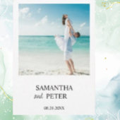Custom Photo Modern Beach Wedding Kaart