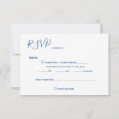 Custom Photo Modern Beach Wedding RSVP Kaartje (Achterkant)