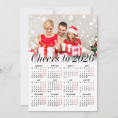 Custom Photo Modern Holiday 2026 Calendar Card Feestdagenkaart (Voorkant)