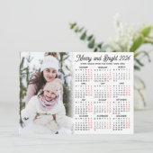 Custom Photo Modern Holiday 2026 Calendar Card Feestdagenkaart (Staand voorkant)