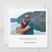 Custom Photo Modern Relaxed Wedding Thank You (Voorkant)
