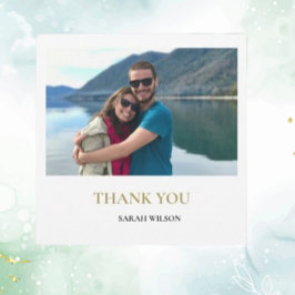 Custom Photo Modern Relaxed Wedding Thank You