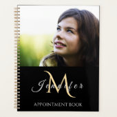 Custom Photo Monogram Appointment Monthly Daily Planner (Voorkant)