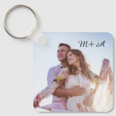 Custom Photo Monogram Sleutelhanger (Voorkant)