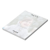 Custom Photo Monogrammed Things To Do List Notepad Notitieblok (Linkerzijde)