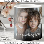 Custom Photo Mug Family, Modern One Photo Easy Koffiemok