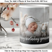 Custom Photo Mug Grandma, Modern One Photo Easy Koffiemok