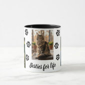 Custom Photo Mug: Pet Besties for Life Mok (Midden)